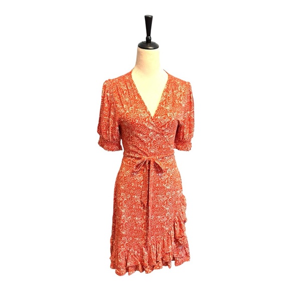 NWT Boden Vermilion Azure Pop Ruffle Jersey Dress Size 8 - Picture 4 of 8